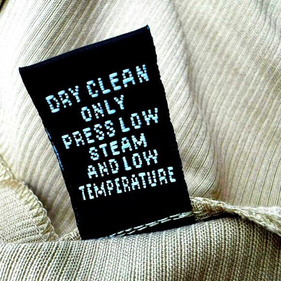 LINDA ALLARD ELLEN TRACY NWT Women's 14 Tan Gold Stripe Straight Trouser‎ Pants - Picture 7 of 10